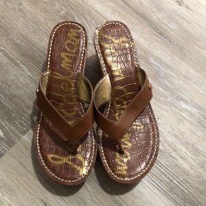 Sam Edelman cork Platform Thong Sandals.